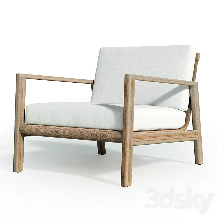 Mesa Teak Lounge Chair 3DS Max