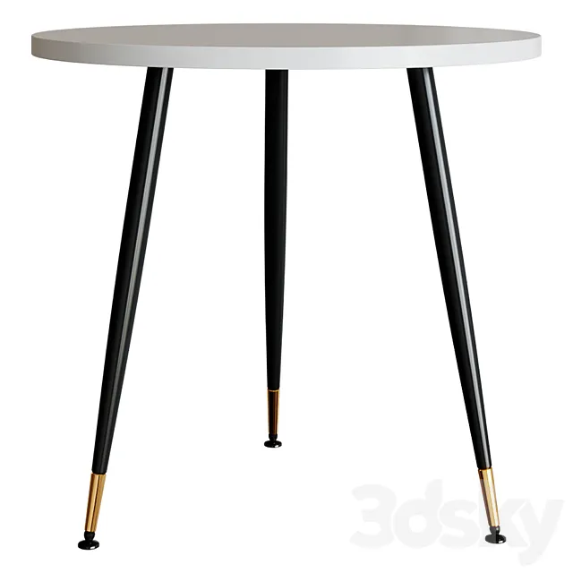 Messi dining table pure white 3ds Max