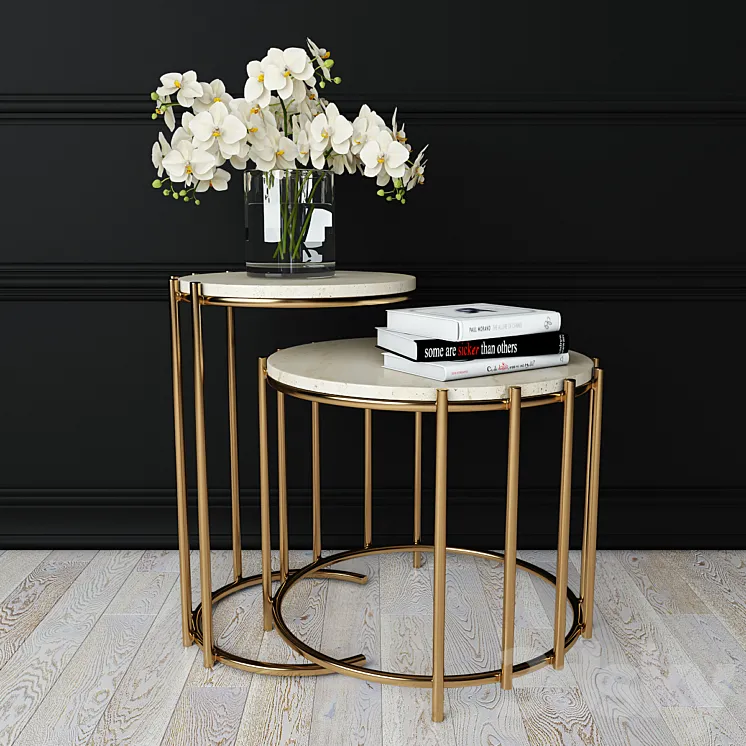 Messina Nesting Side Tables 3DS Max