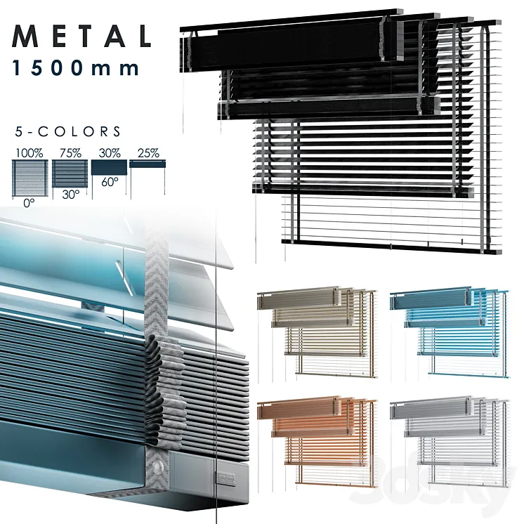 METAL Blind 1500mm 3DS Max