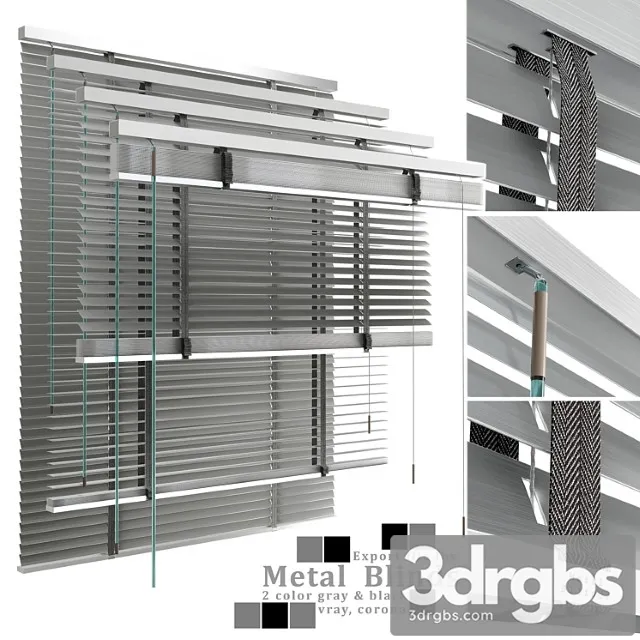 Metal blinds black & gray