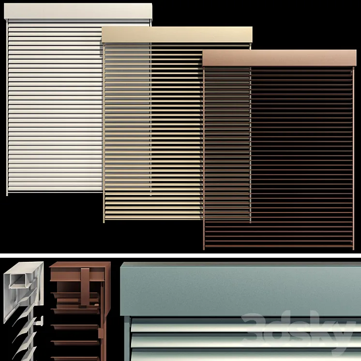 Metal blinds for windows and doors 3DS Max