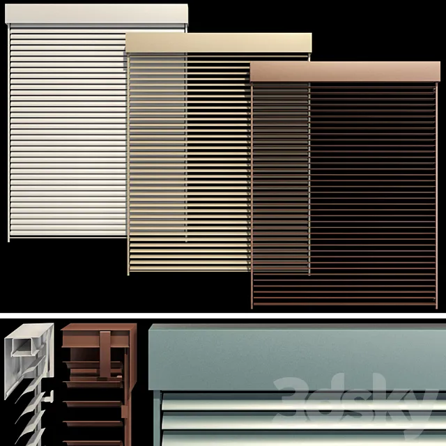Metal blinds for windows and doors 3DSMax File