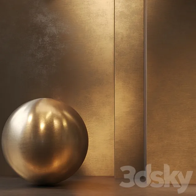 Metal Brass_PBR_Seamless_4k_set06 3dsMax Model