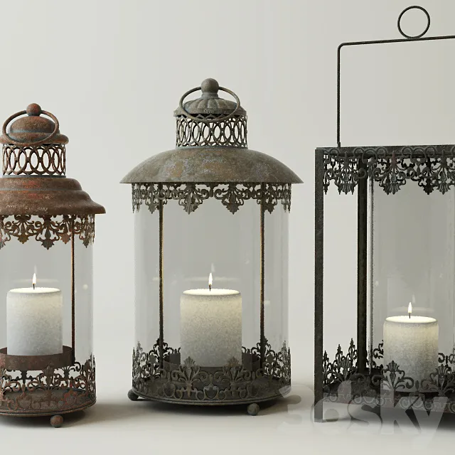 Metal Candleholders 3DS Max Model