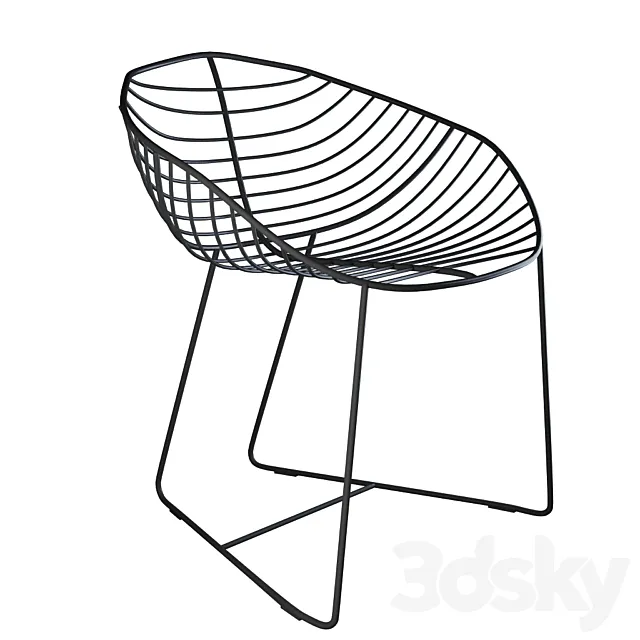 Metal chair LYSTOK chair 3ds Max