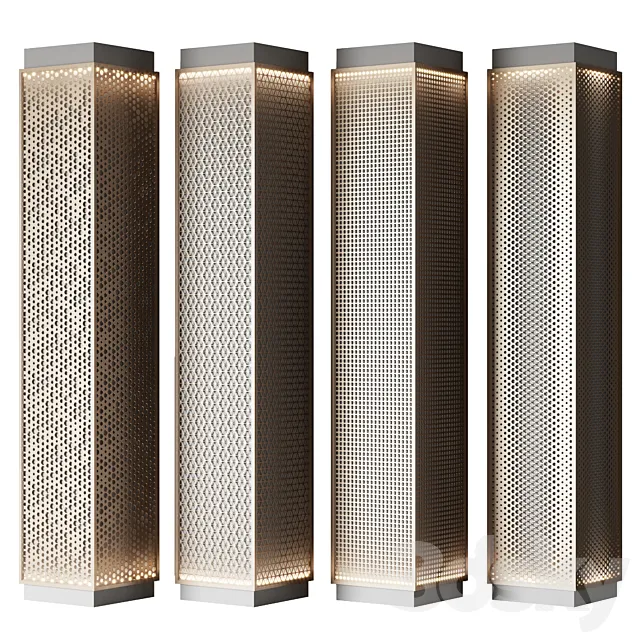 Metal columns with perforation No. 3 3ds Max