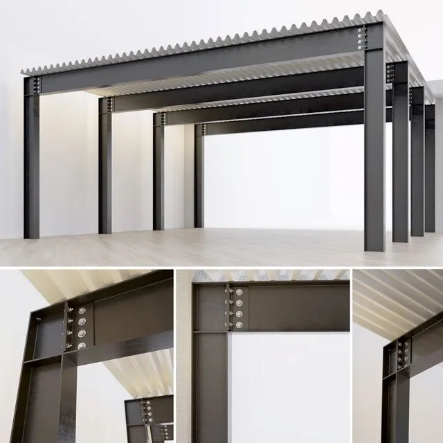 Metal construction. Beam. Column 3dsMax Model