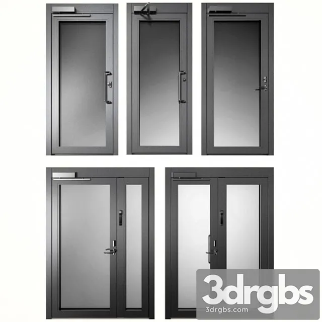 Metal fire doors_1_123 3dsmax Download