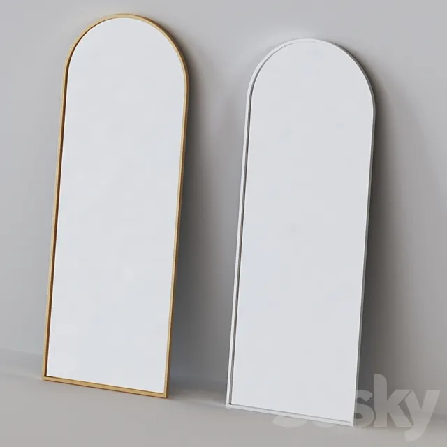 Metal Frame Arched Floor Mirror 3ds Max