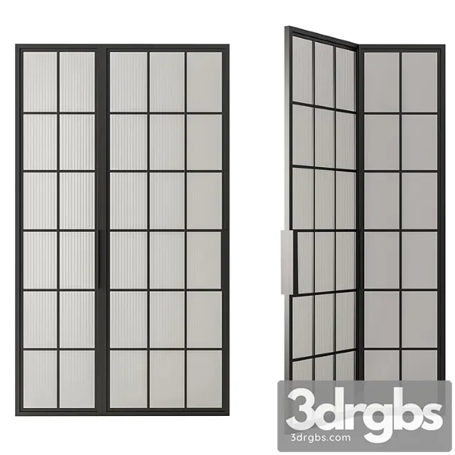 Metal frame mate glass modern door – door model 45