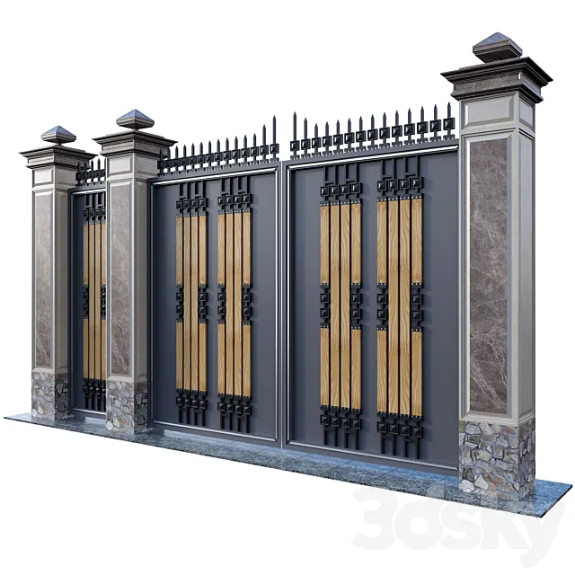 metal gates 3dsMax Model