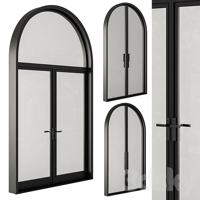 Metal Glass Arched Door – Door Model 43 3ds Max