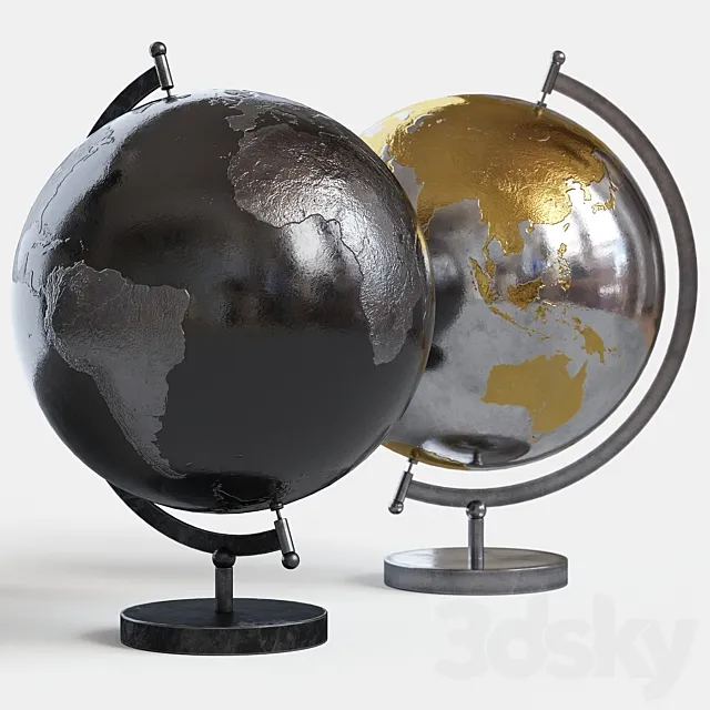 Metal globe 3DS Max Model