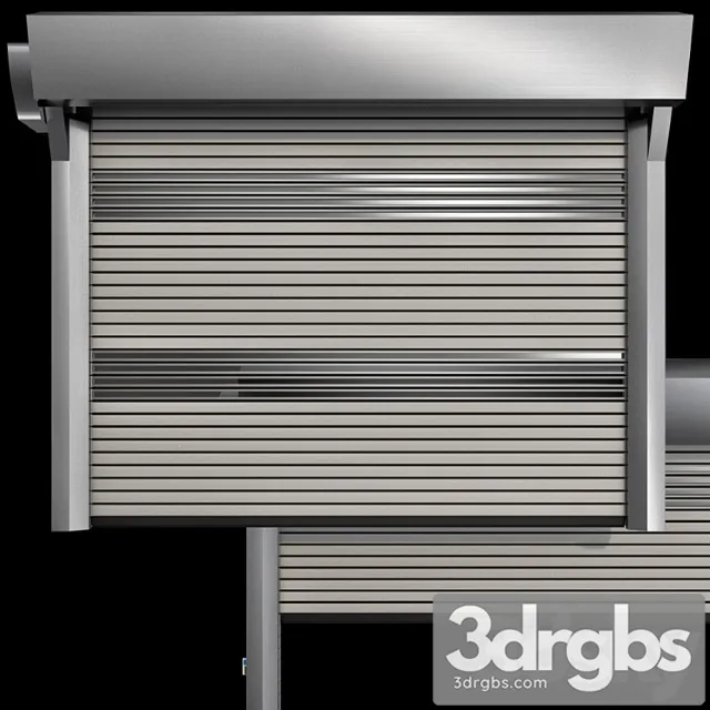 Metal industrial high speed door with horizontal blades 3dsmax Download
