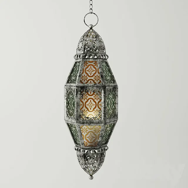 Metal Moroccan Lantern 3DS Max Model