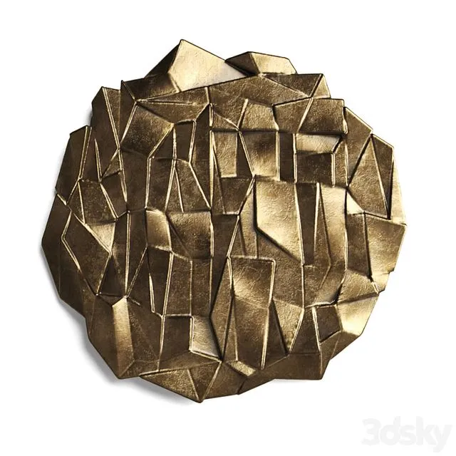 metal origami wall panel 3dsMax Model