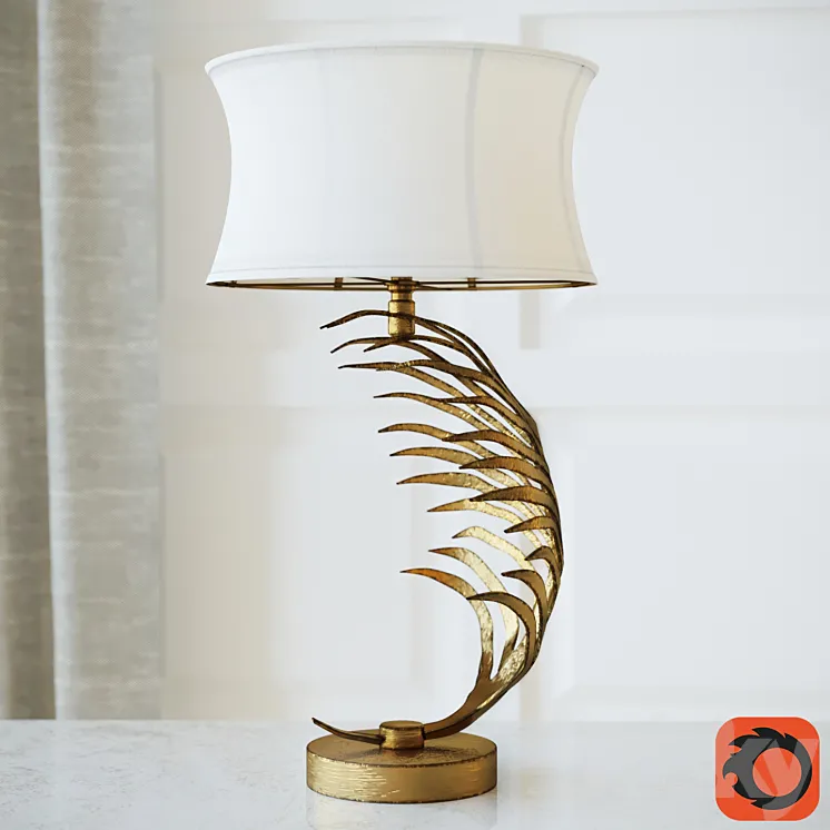 Metal Palm Frond Table Lamps 3DS Max