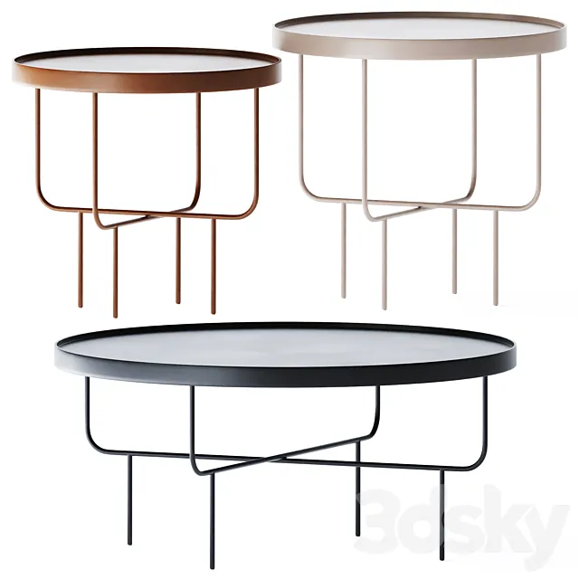 Metal Round Coffee Table Roundhouse Collection by Blu Dot 3ds Max