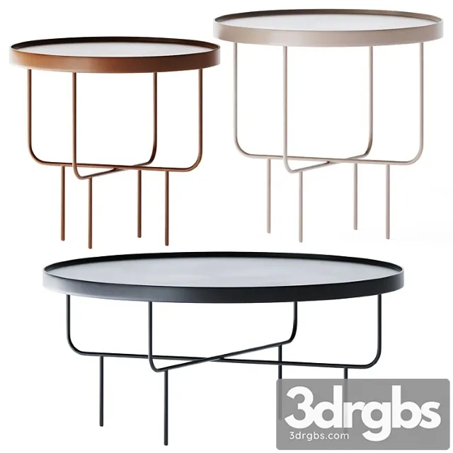 Metal round coffee table roundhouse collection by blu dot