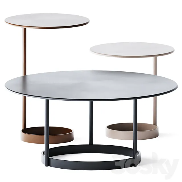 Metal Round Coffee Table Sposa by Jori 3DSMax File