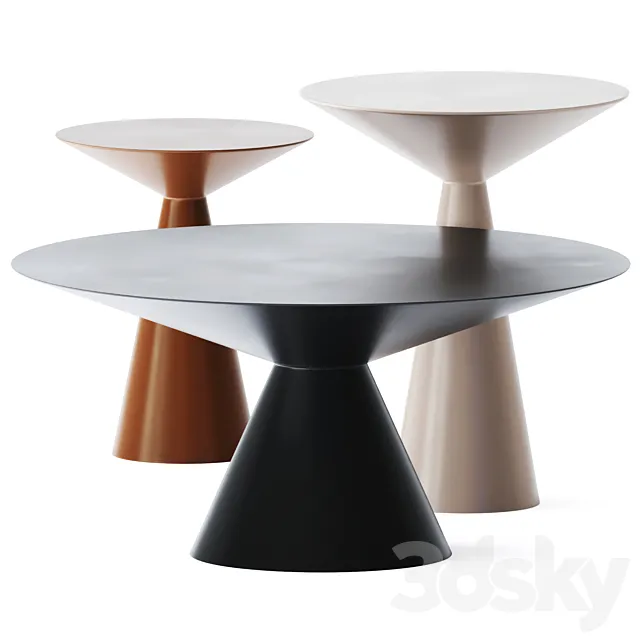 Metal Round Coffee Tables LOLA by HMD Interiors 3DSMax File