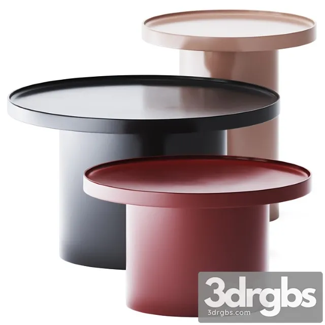 Metal round plateau coffee table by bolia