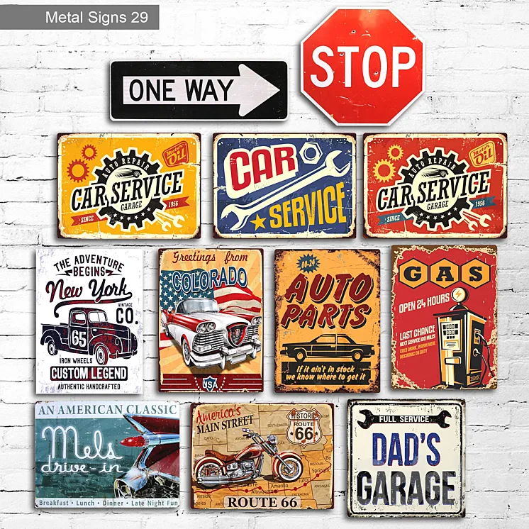 Metal Signs 29 3DS Max
