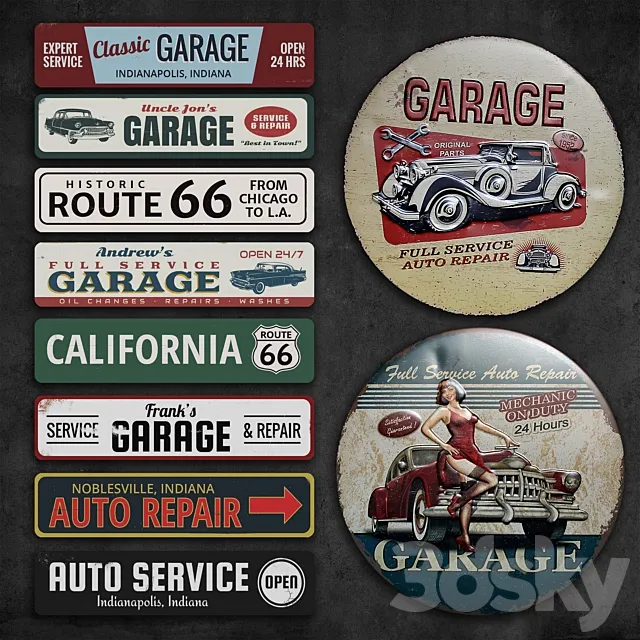 Metal Signs 78 3ds Max