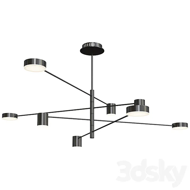 Metal starburst chandelier lighting fixture modern style led chandelier 3ds Max