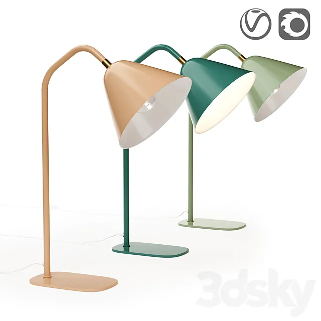 Metal table lamp Copita 3ds Max