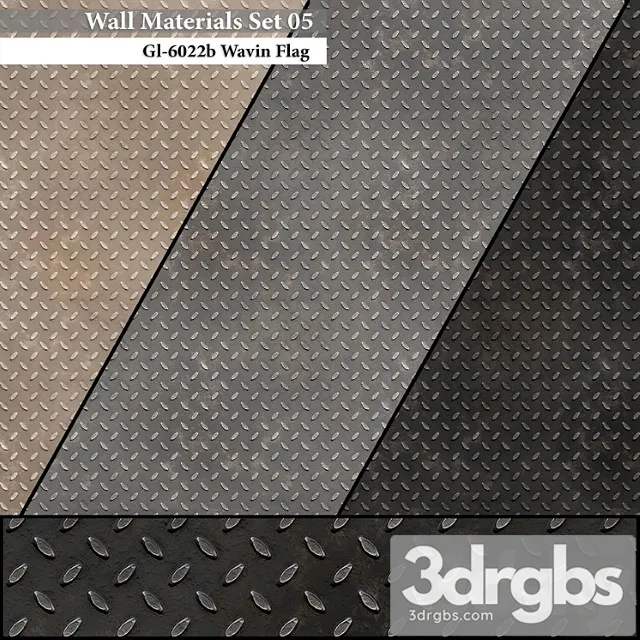 Metal Wall materials set 05 3dsmax Download