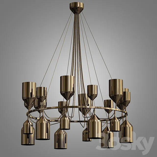 Metalarte Copacabana Queen 3 Pendant Lamp 3DS Max Model