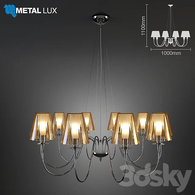 Metallux pendant lamp opera 3DS Max Model