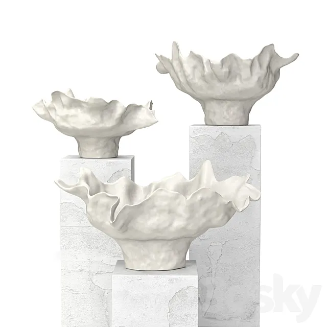 Meteor Bowl Ivory Vase 3ds Max