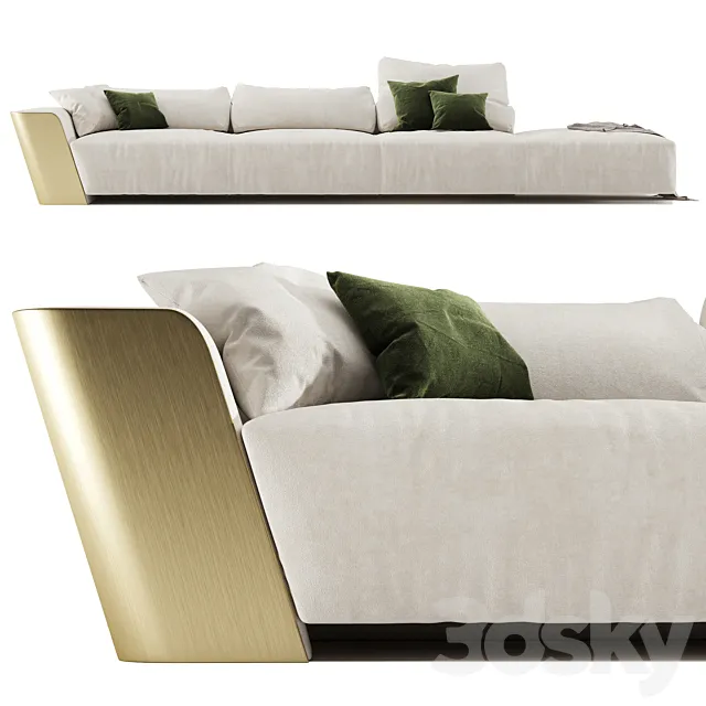 Metropol – Modular modern sofa in leather Laurameroni 3DSMax File