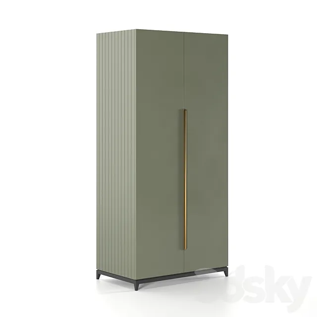 Metropolitan wardrobe 100 cm with bar and shelf 3ds Max