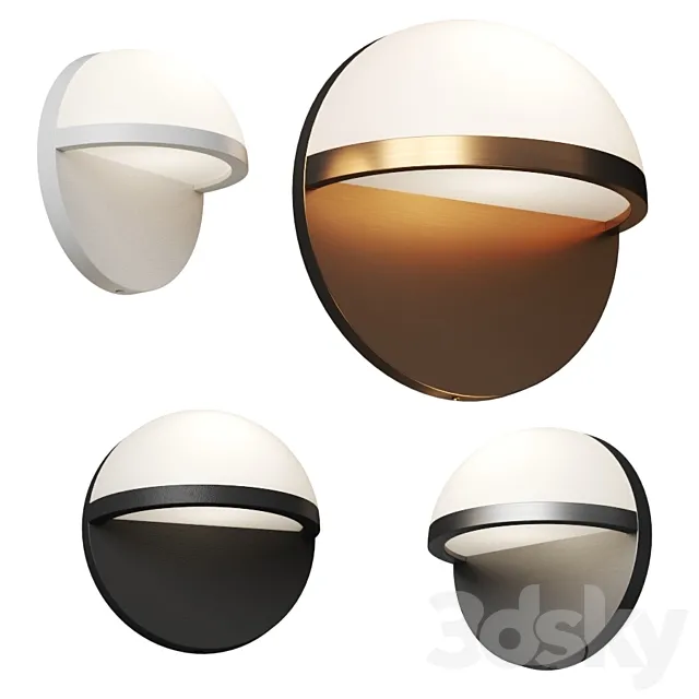 Mezza Vetro Outdoor Wall Sconce by Sonneman 3ds Max