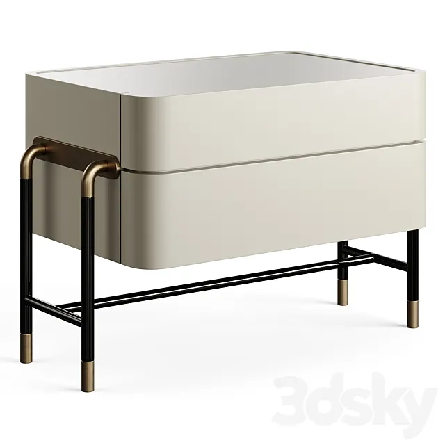 Mezzo Collection BENNETT Nightstand Table 3DS Max Model