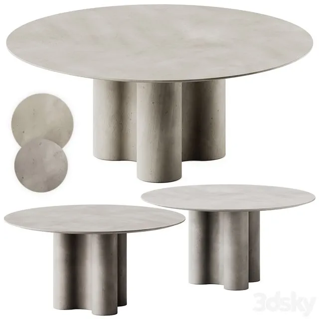 Mg12 GIORGIA Round cement dining table 3dsMax Model