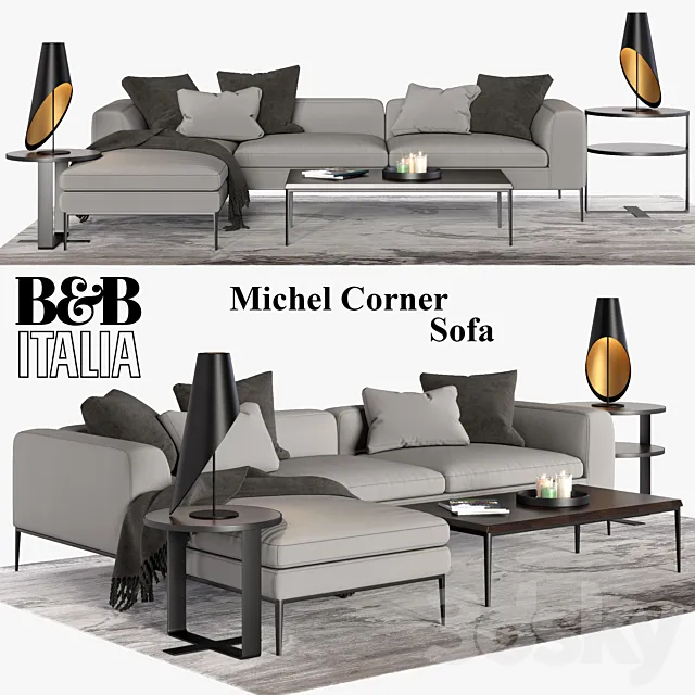 Michel Corner Sofa 3ds Max