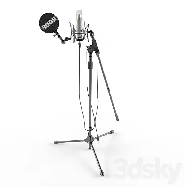 Microphone Rode NT1-A 3DS Max Model