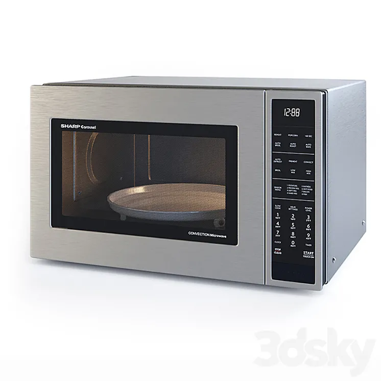 Microwave Oven – SMC1585BS – by SHARP 3DS Max