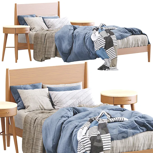 Mid-Century Bed By West Elm 3ds Max