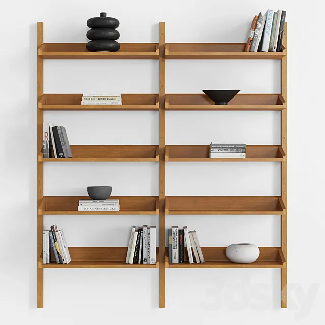 Mid Century Bookshelf 3ds Max