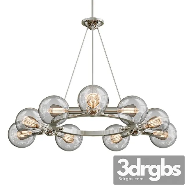 Mid-century modern 9-light chandelier