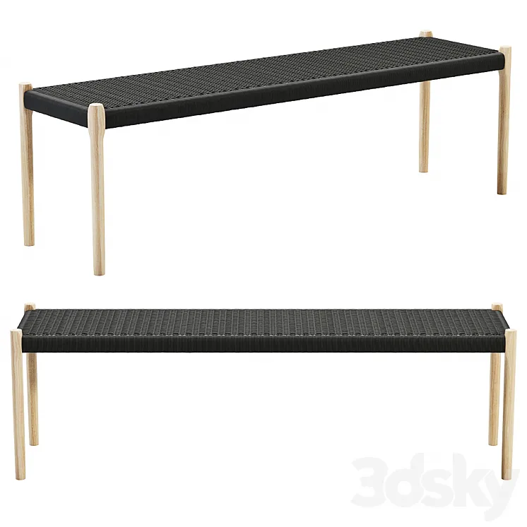 Mid Century Modern Bench N63 By Niels Moller 3DS Max
