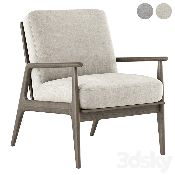 Mid Century Modern Chair 09 3DS Max
