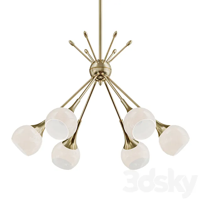 Mid-Century Modern Chandelier 3ds Max