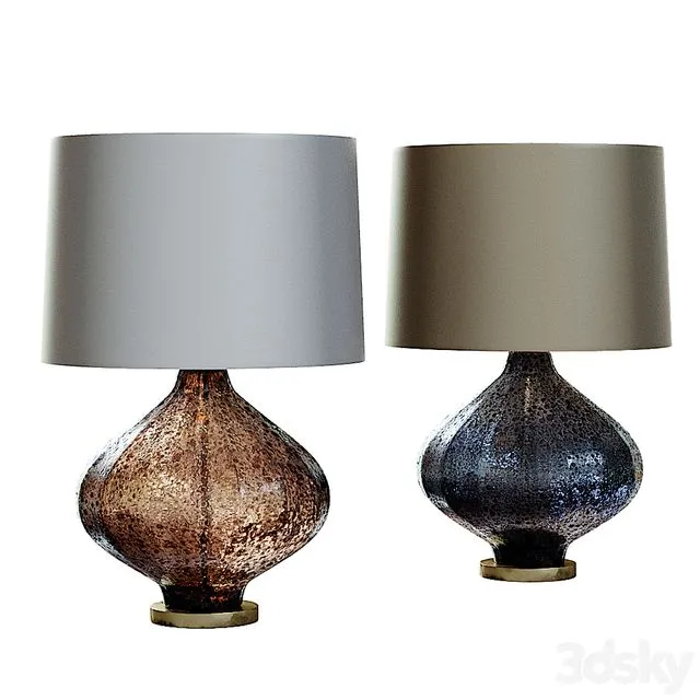Mid Century Studio Art Glass Lamp 3 3dsMax Model
